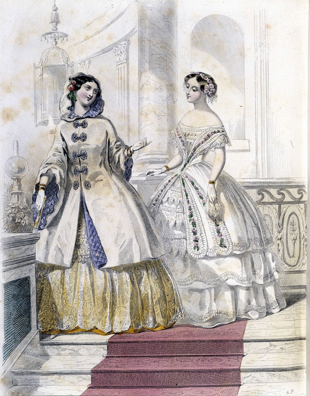 2 moda kadın - “” Journal des Demoiselles” 1852