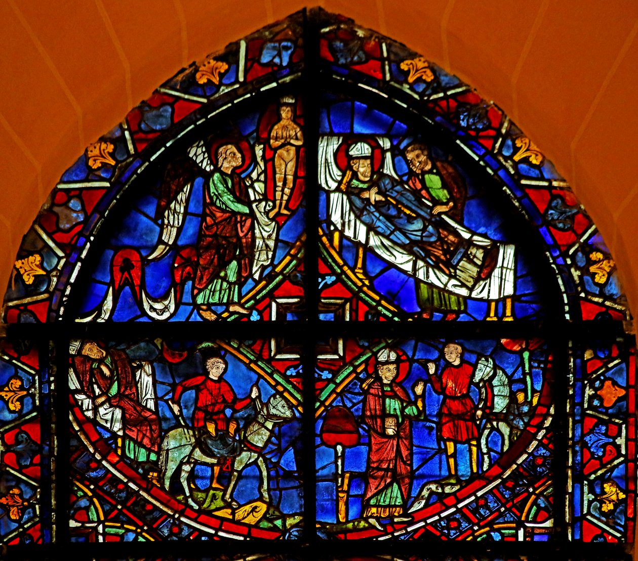 St Germain penceresinden 4 panel (w29b) by French School