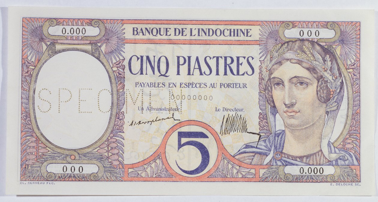 Çin-Çin bankasından 5 kuruş banknot (kağıt) by French School