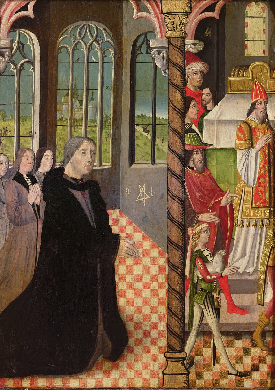 Üç Kızıyla Bir Bağışçı ve Joachim'in Arzusu, 1485-95 by French School