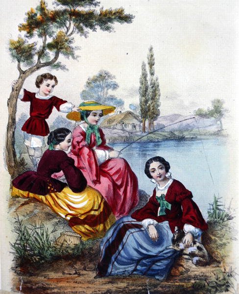 Bir Balık Tutma Partisi (renkli taş) by French School