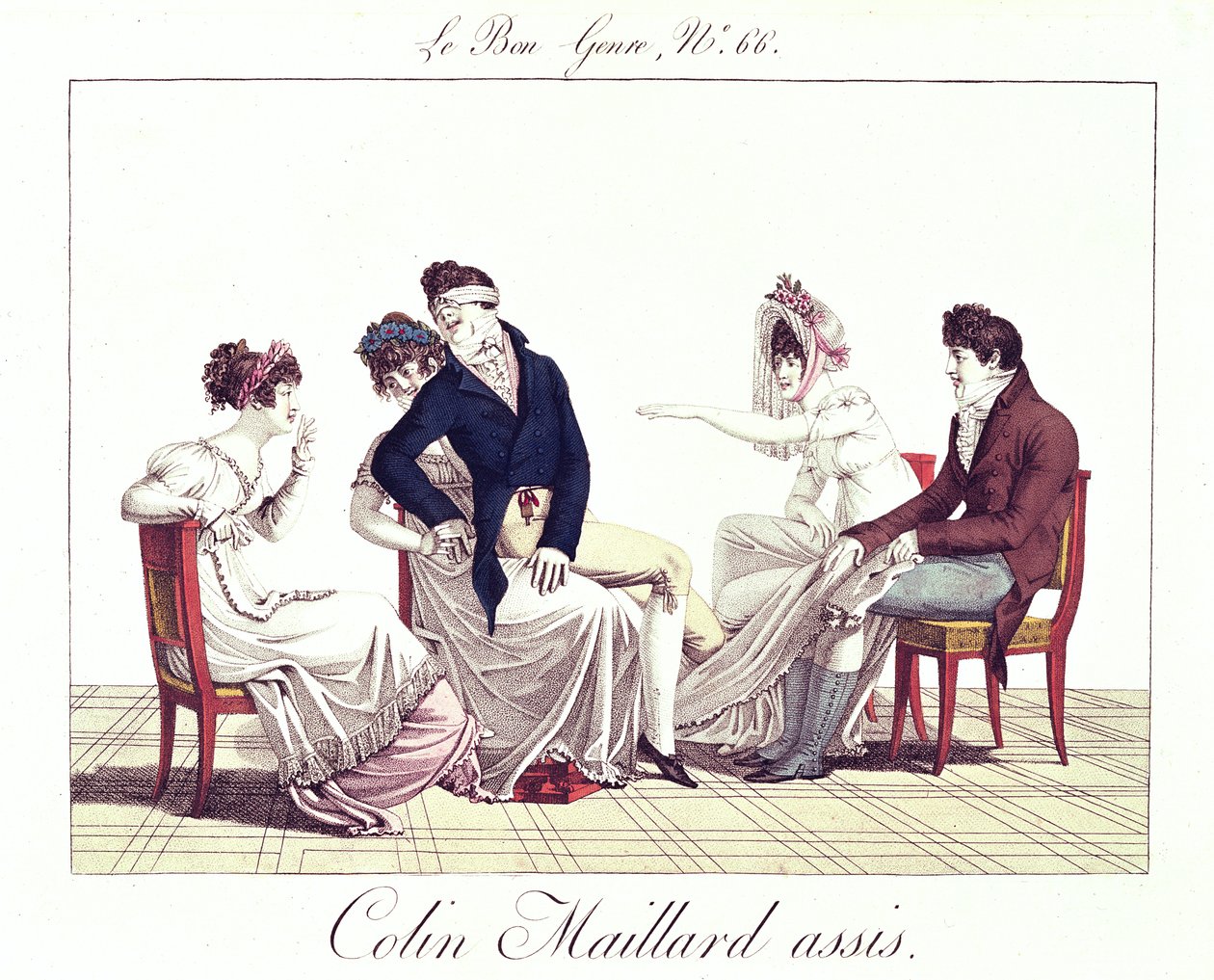 Colin-Maillard Oyunu (Blind Mans Buff), c.1810-20 by French School