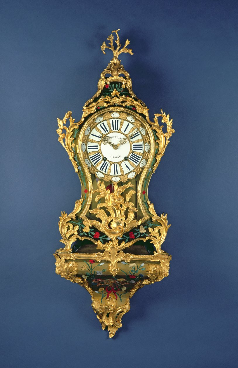 A Louis XV Bracket Clock, c.1745 (pirinç, ormolu, lekeli boynuz ve fildişi) by French School