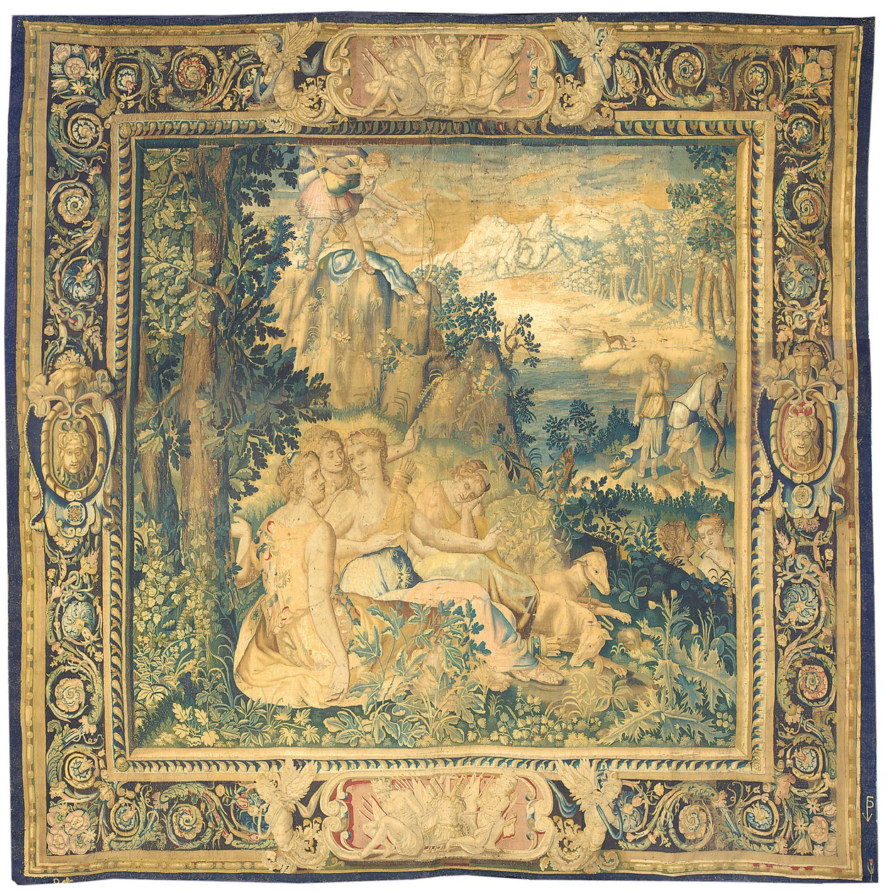 Bir Paris Mitolojik Duvar Halısı, c. 1620 ( Goblen ) by French School