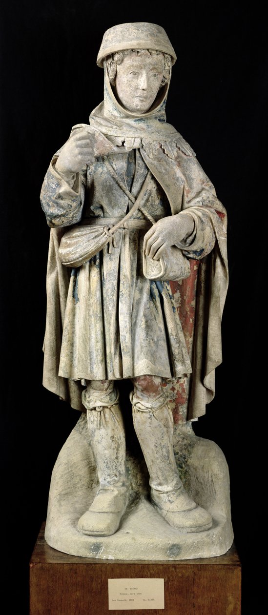 A Köylü, c.1500 (çok renkli taş) by French School
