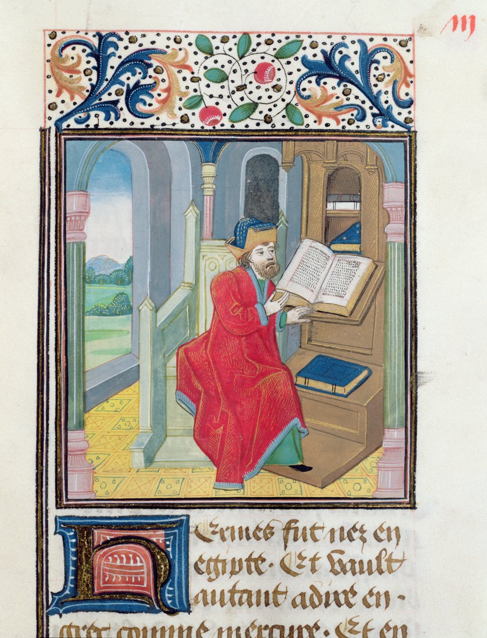 Bir Filozof, muhtemelen Hermes Trismegistus, Histoire des Philosophes