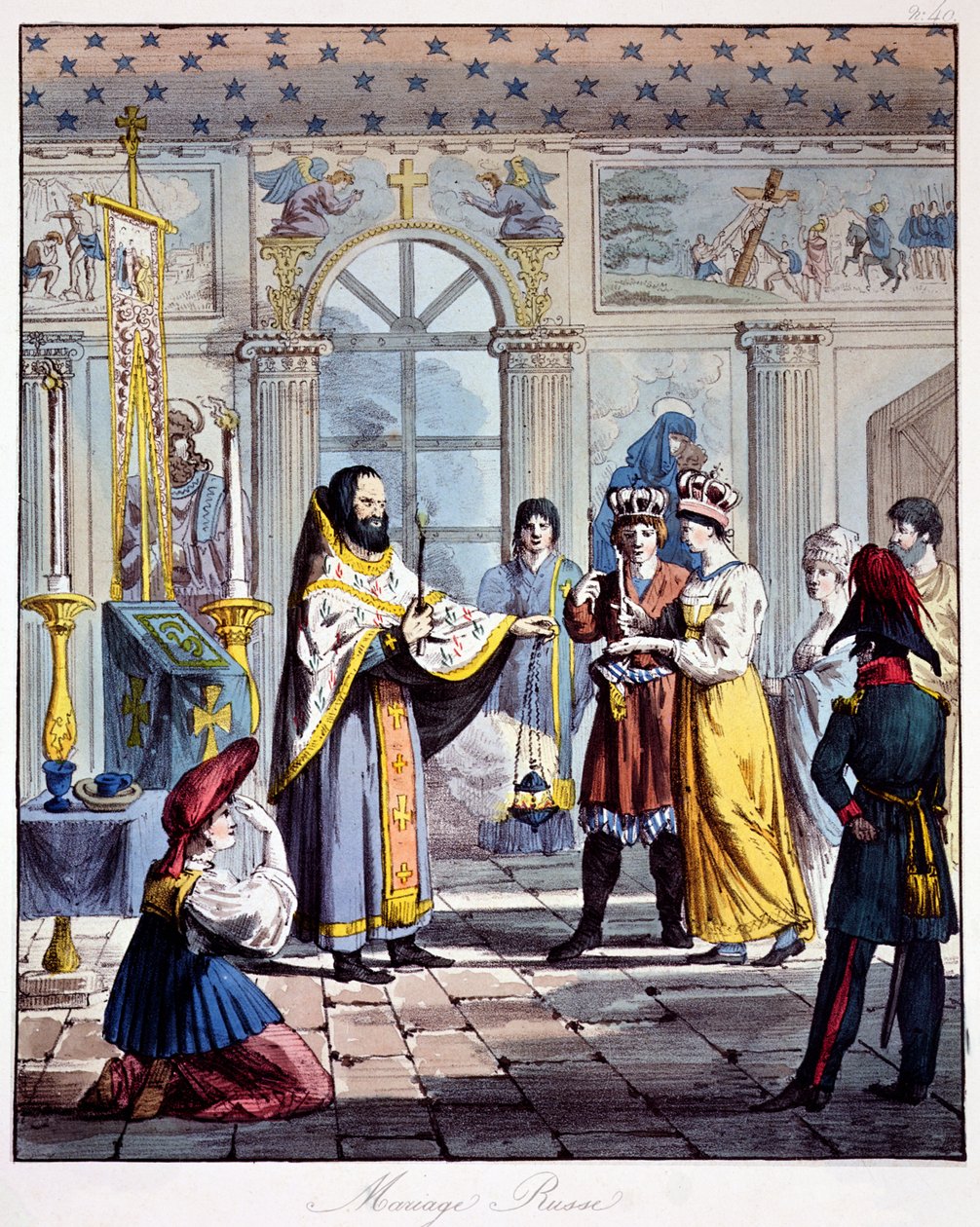 Bir Rus Ortodoks Evliliği, 19. Yüzyıl Başları by French School