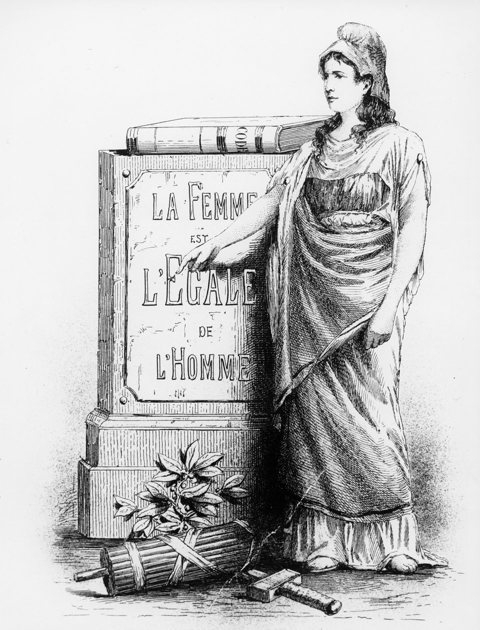 Bir Kadın Bir Erkeğe eşittir, Lemercier & Co., Paris, 1881 tarafından basılmıştır. by French School