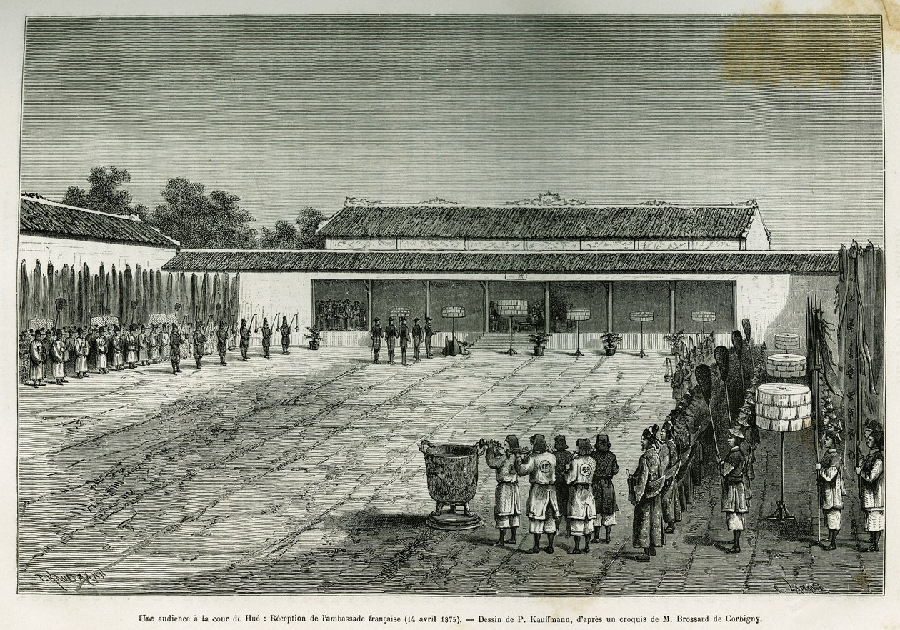 Hue (Vietnam) mahkemesinde bir duruşma, Fransız büyükelçiliğinin resepsiyonu, 14 Nisan by French School