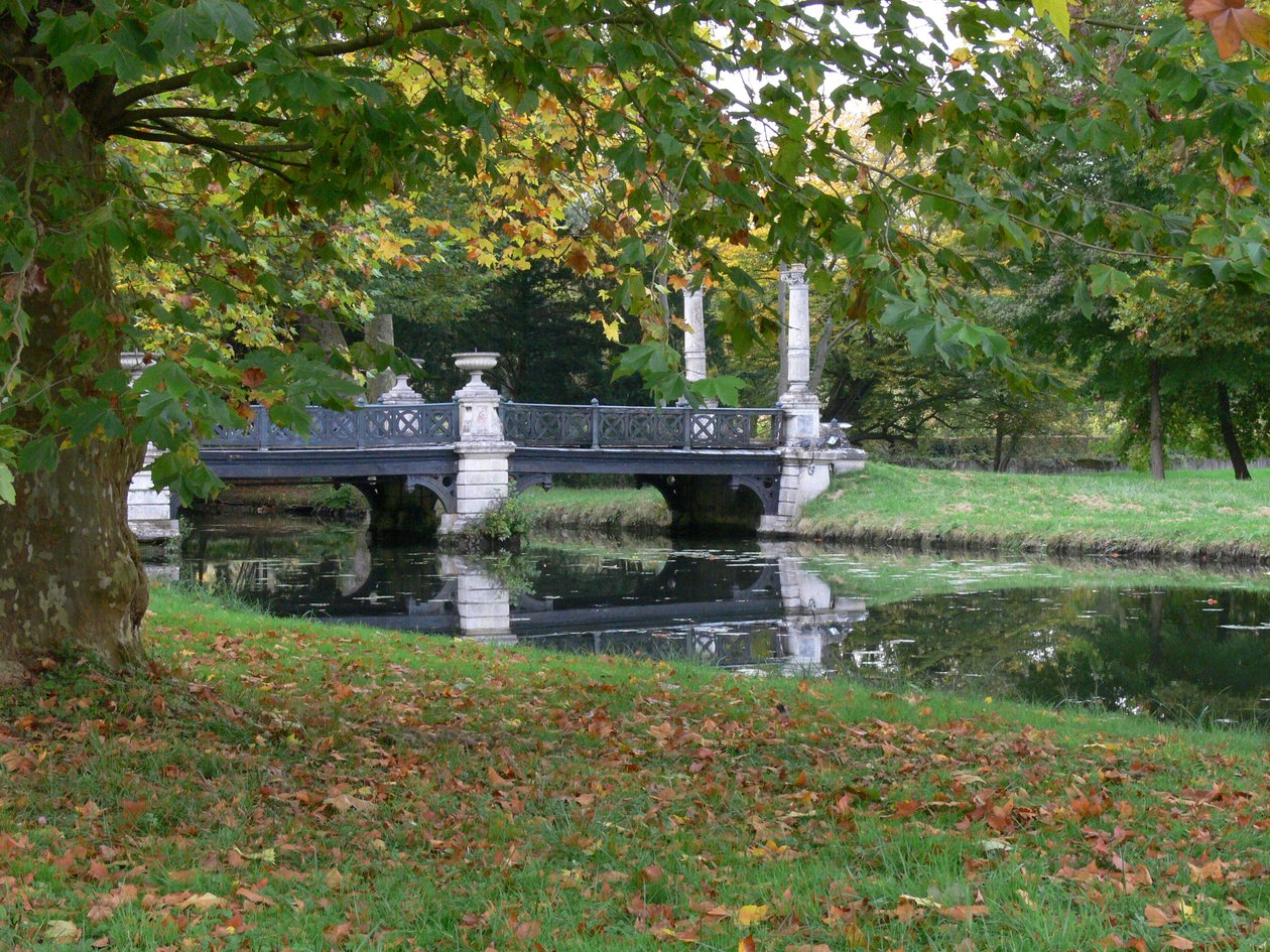İngiliz Bahçeleri köprüsünün bir görünümü, Le Pont des Grandes Homms by French School