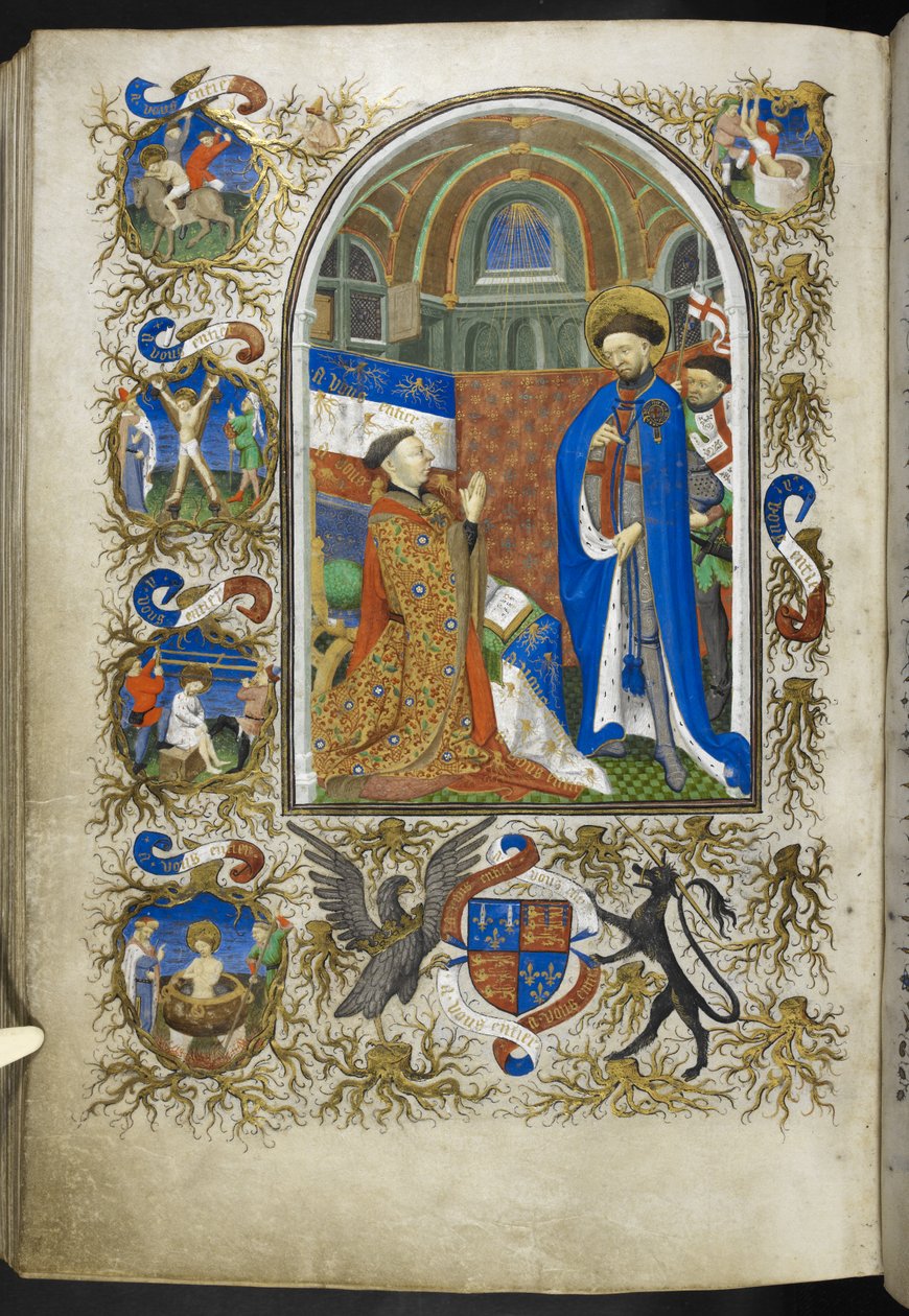 Ms 18850 f.256v, Duke of Bedford, St George