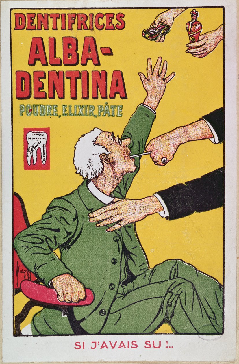Alba-Dentina diş macunu reklamı, c.1900 by French School