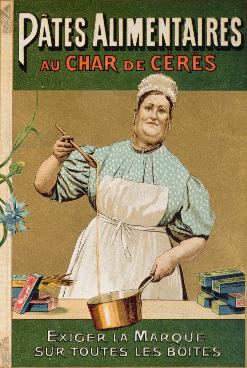 Au Char de Ceres makarnasının reklamı, c.1900 by French School