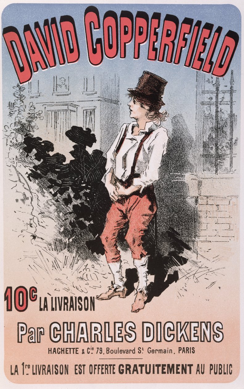 David Copperfield için Charles Dickens tarafından yapılan reklam, 1884 by French School