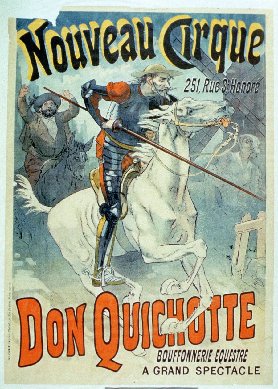 Don Kişot, New Circus, Horseback Buffoonery için Reklam by French School