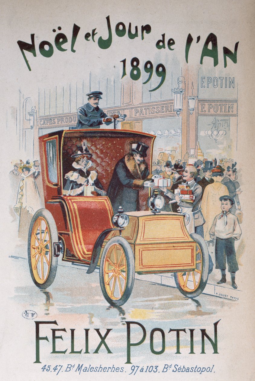 Felix Potin, Noel ve Yeni Yıl 1899 için Reklam by French School
