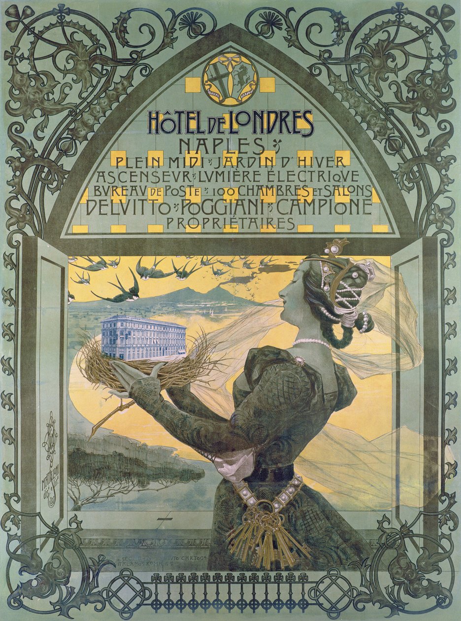 Hotel de Londres a Napoli için reklam by French School