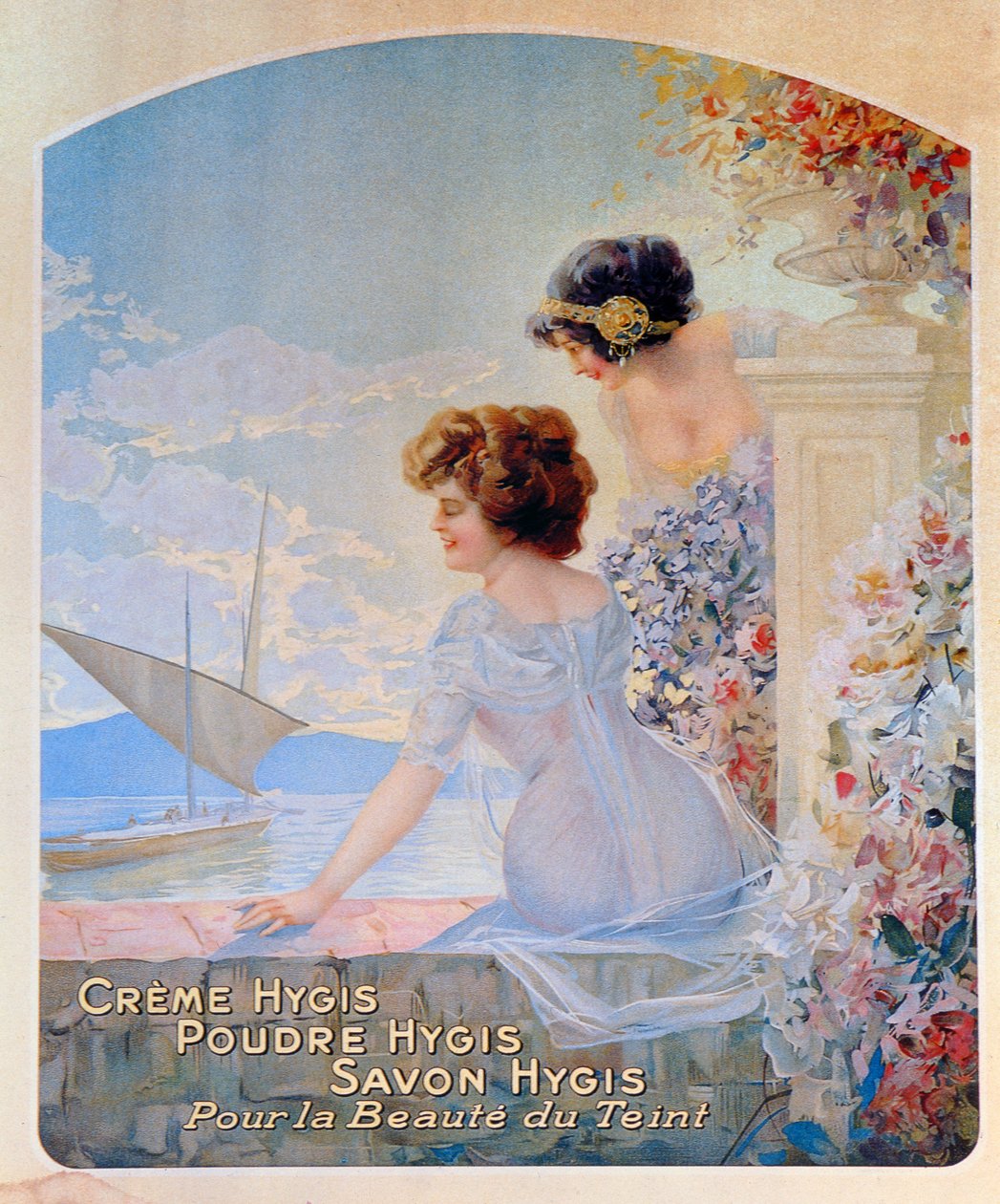 Hygis cilt için güzellik ürünleri reklamı, c.1910 by French School
