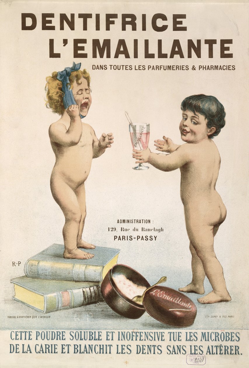 LEmaillante Diş macunu için reklam, 1892 by French School