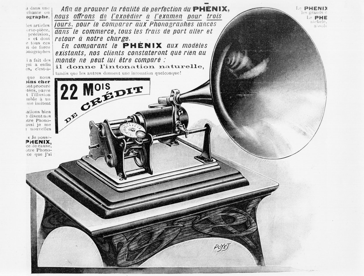 Fonograf için reklam, c.1905 by French School