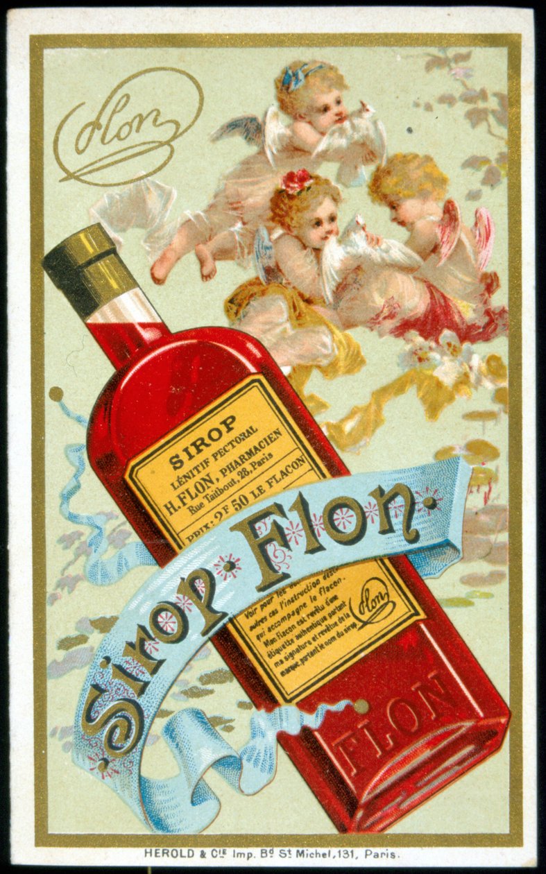 “Şurup Flon” için reklam kartı. SD. 19. yüzyıl. by French School