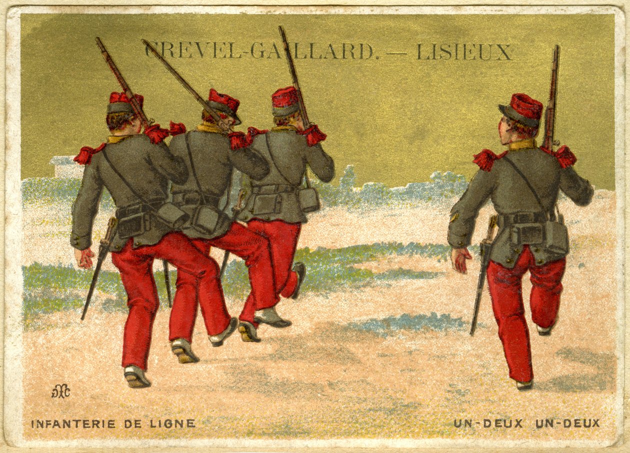 Grevel-Gaillard, Lisieux, çevrimiçi piyade, bir iki, bir iki (krolitograf) reklam kromolitografisi by French School