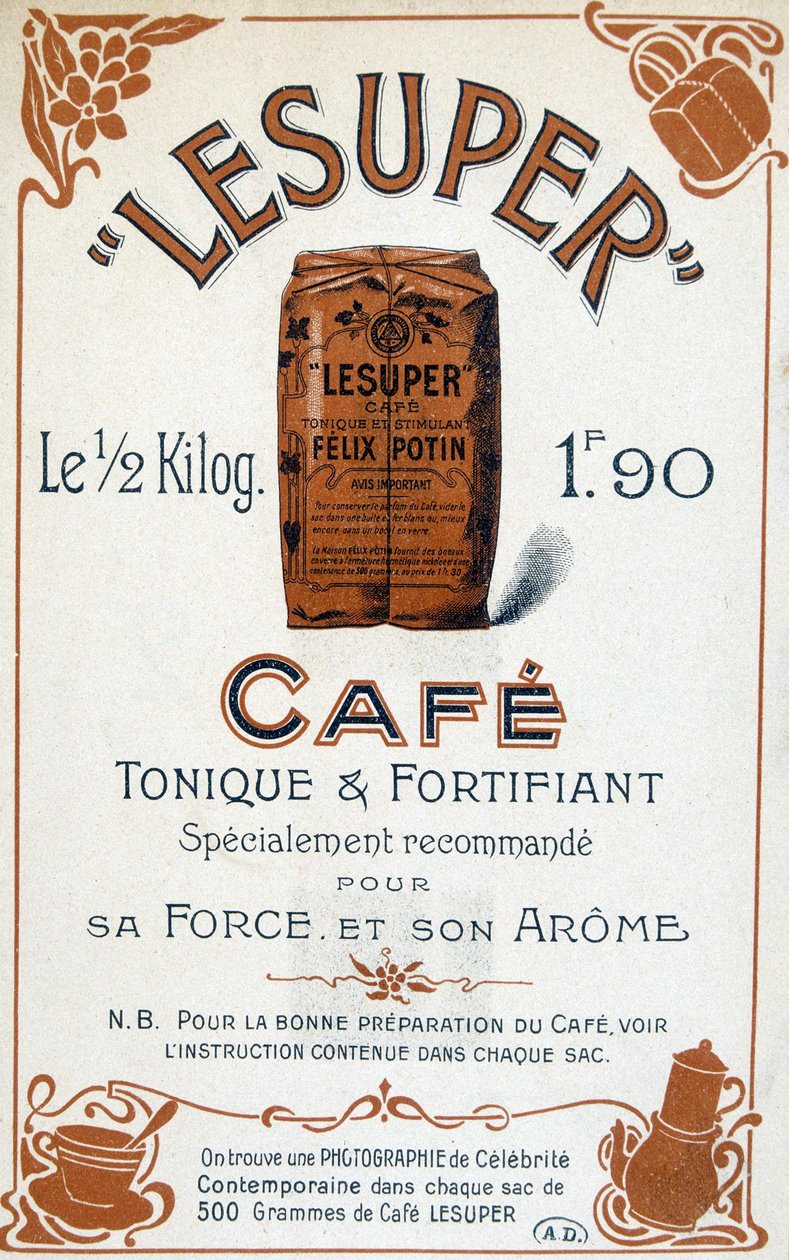 Kahve reklamı Lesuper, 20. yüzyıl by French School
