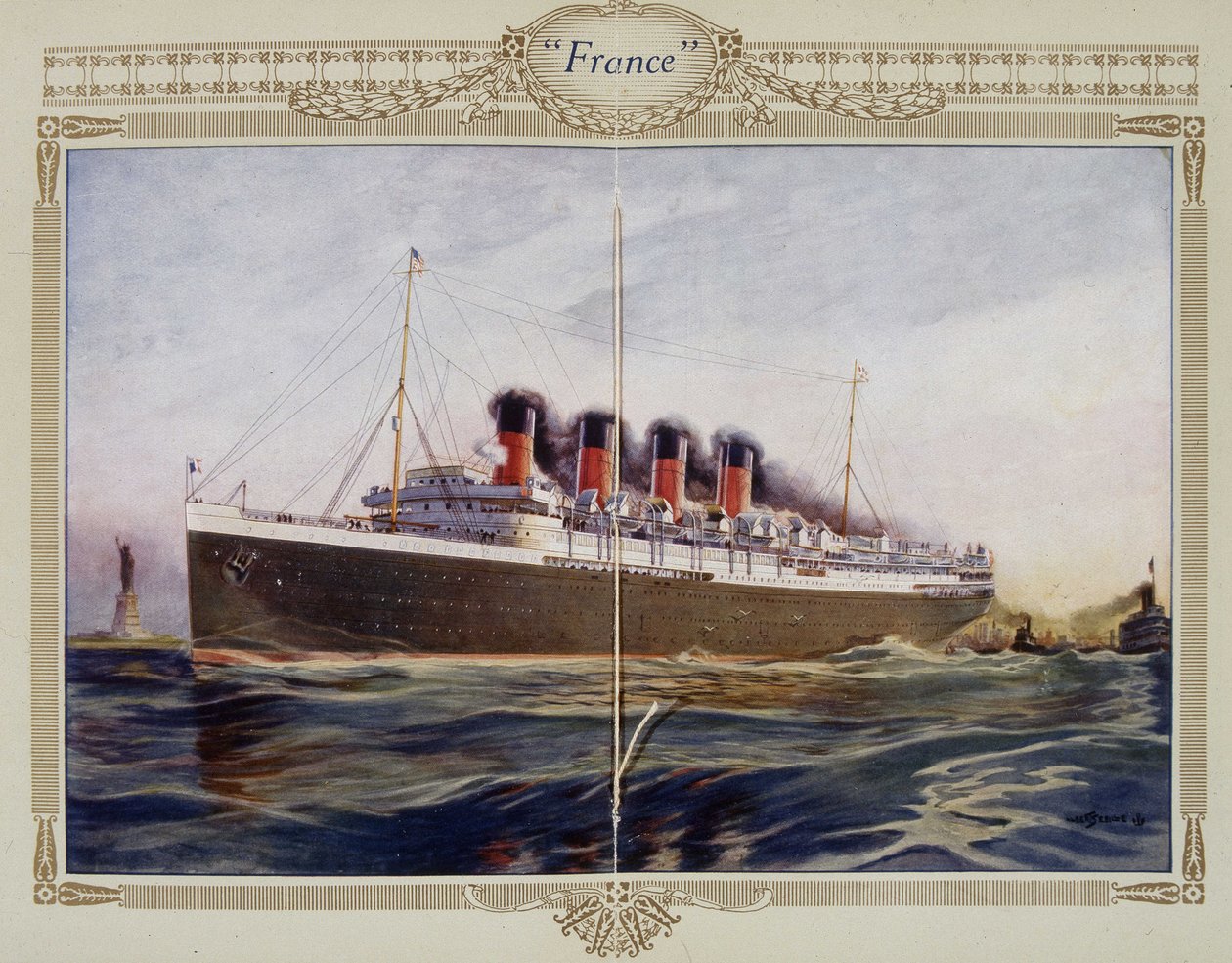 “Fransa” astarının reklam broşürü, 20. yüzyıl by French School