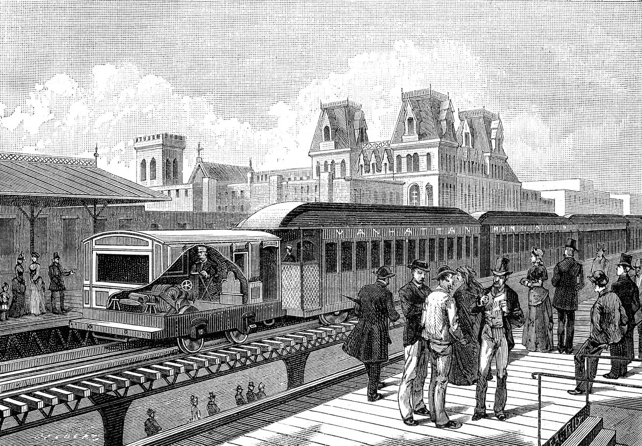 Air Metro (elektrikli) 1885'te New York'a by French School