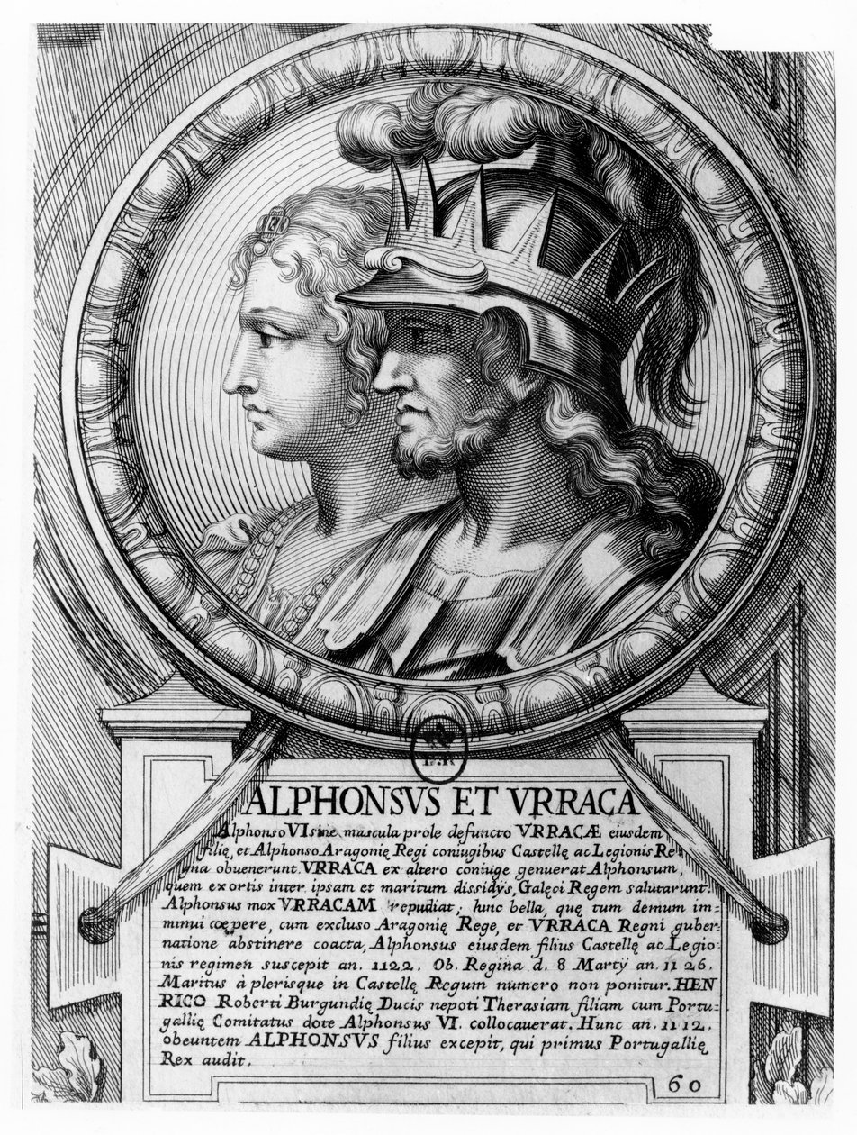Alfonso I, Savaşçı ve Urraca (gravür) by French School