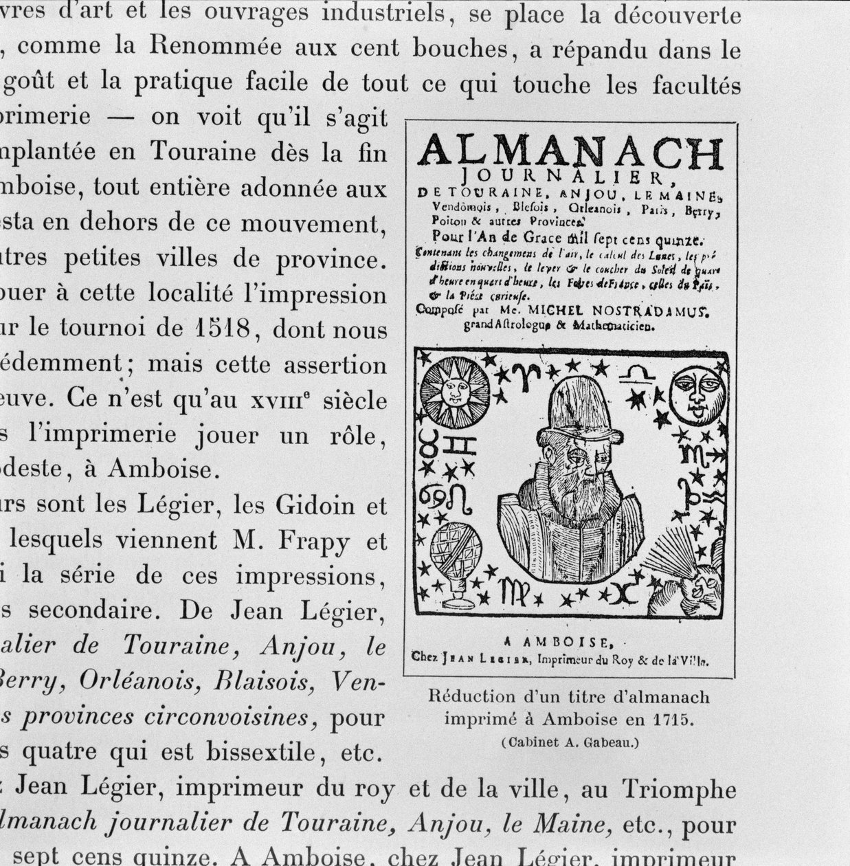 Michel de Nostradame (Nostradamus) (1503-66) 1715 tarafından yapılan Almanak by French School