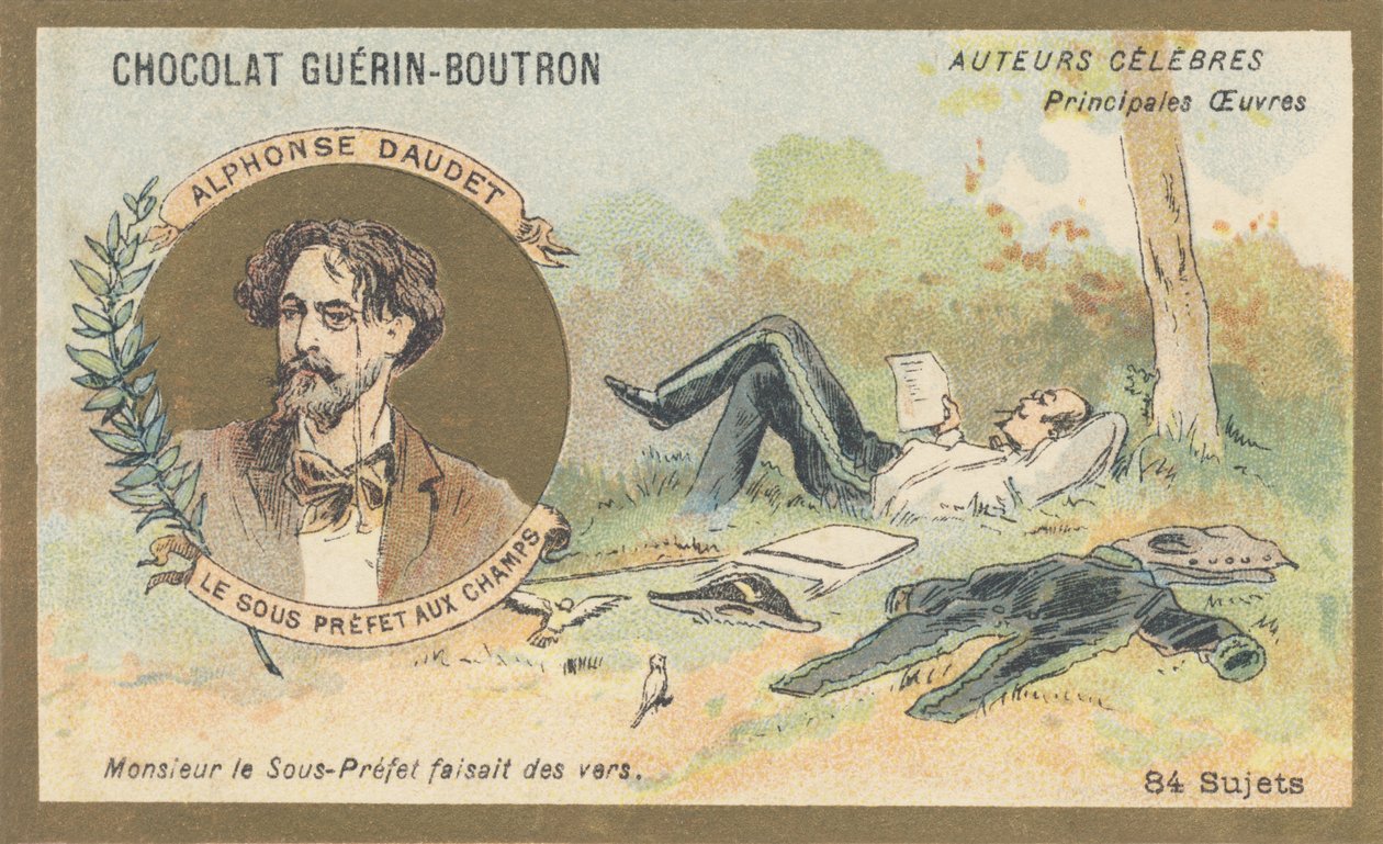 Alphonse Daudet (1840-1897), Fransız yazar ve oyun yazarı, “Le sous-prefet aux champs”ın yazarı, nesir baladı (1866) by French School