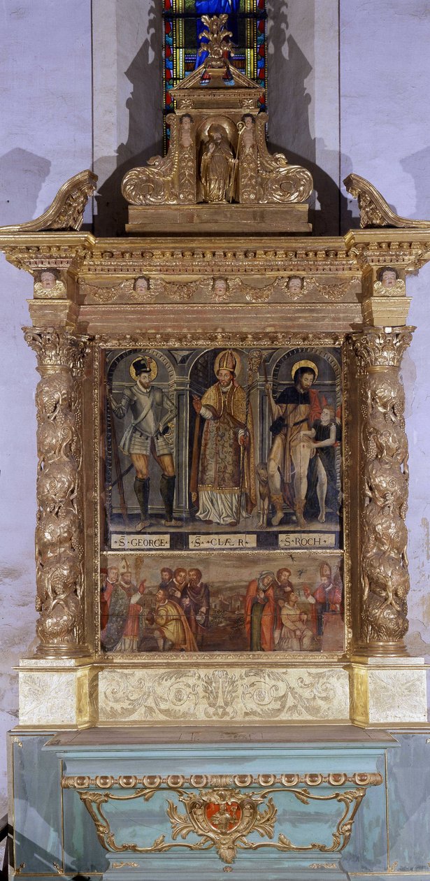 Altar Saint Clair (sunak Saint Roch olarak da bilinir) by French School