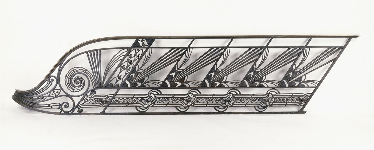 Delion tarafından tasarlanan Art Deco merdiven korkuluğu, c.1920
