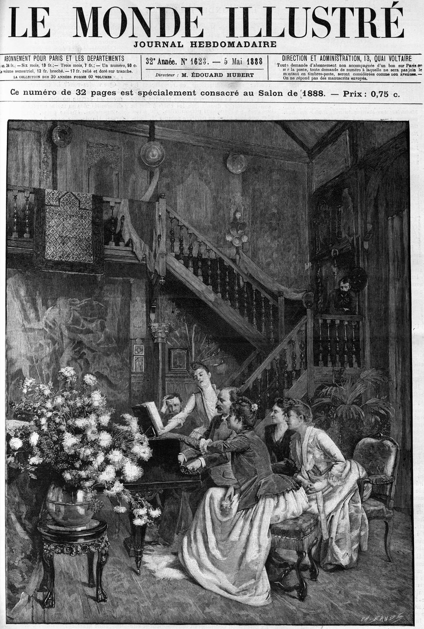 Parisli bir kuaförde bir puan etrafında bir öğleden sonra. 1888