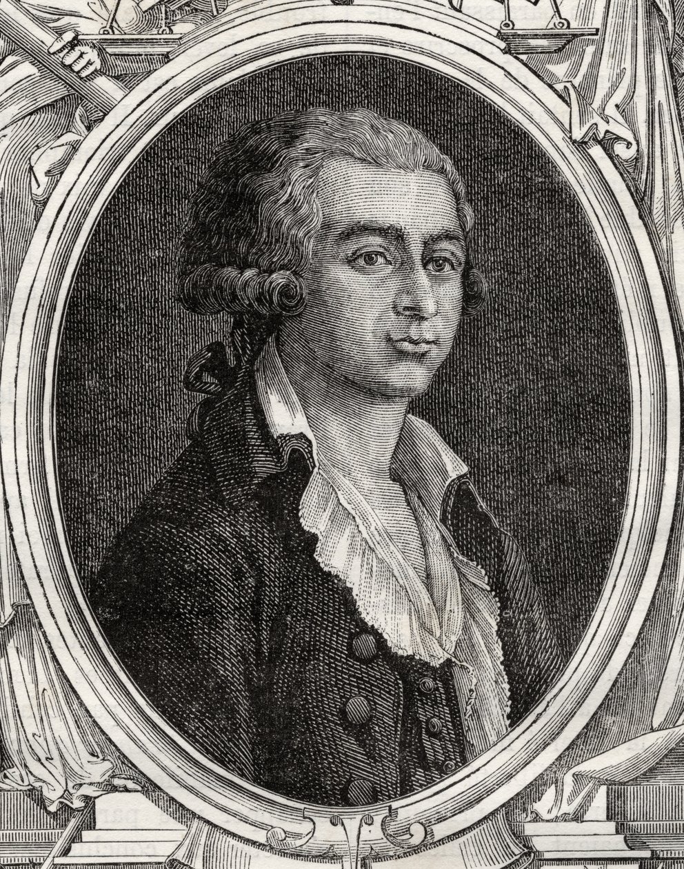 Antoine-Joseph Gorsas (1752-93), Louis Blanc'ın 'Histoire de la Revolution Francaise'inden (1811-82) (gravür) by French School