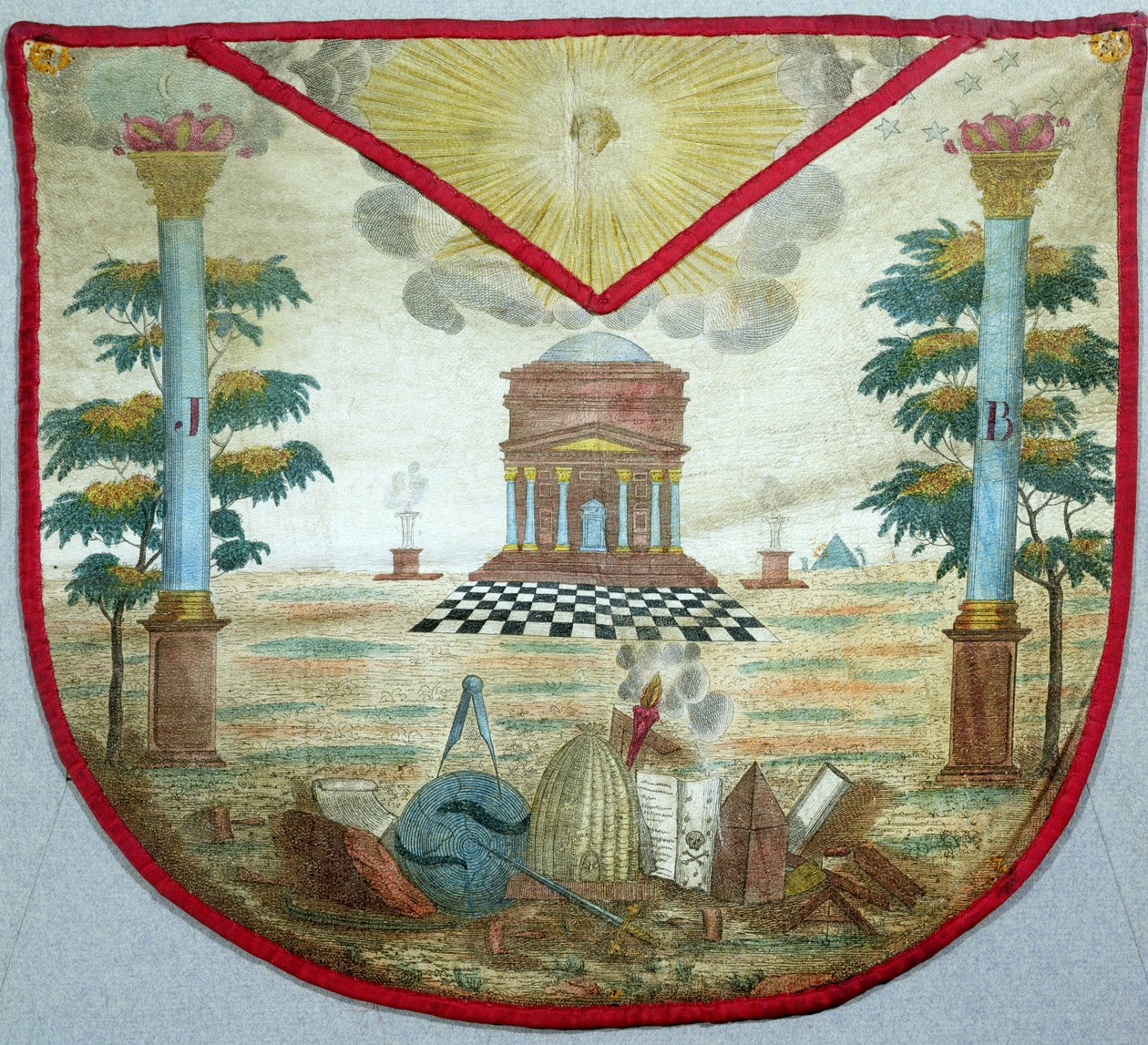 Bir Usta Önlüğü, 18. yüzyıl (boyalı deri) by French School