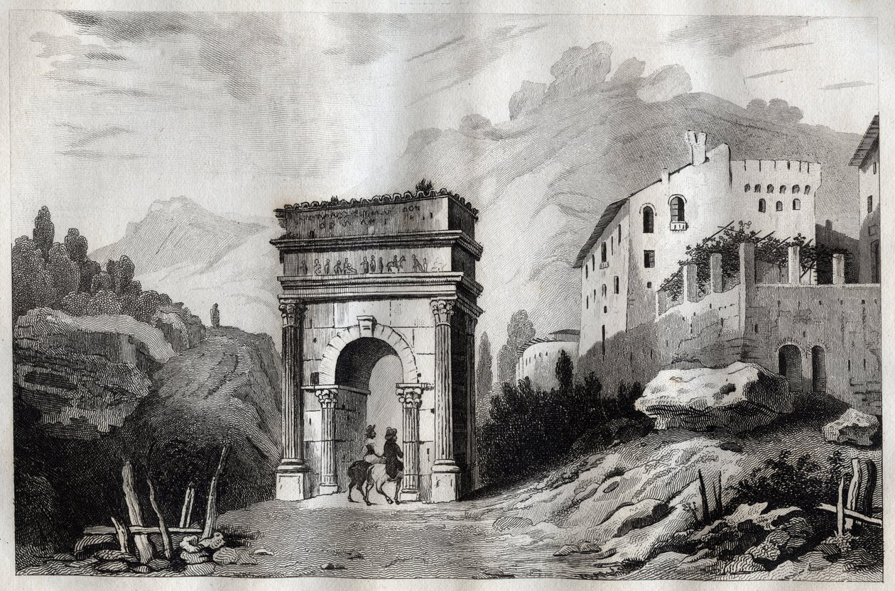 Augustus Kemeri (Susa) - Augustus Kemeri (Susa) - Arco di Augusto (Susa) - M. de Norvins, Ch. Nodier 1834-1836. by French School