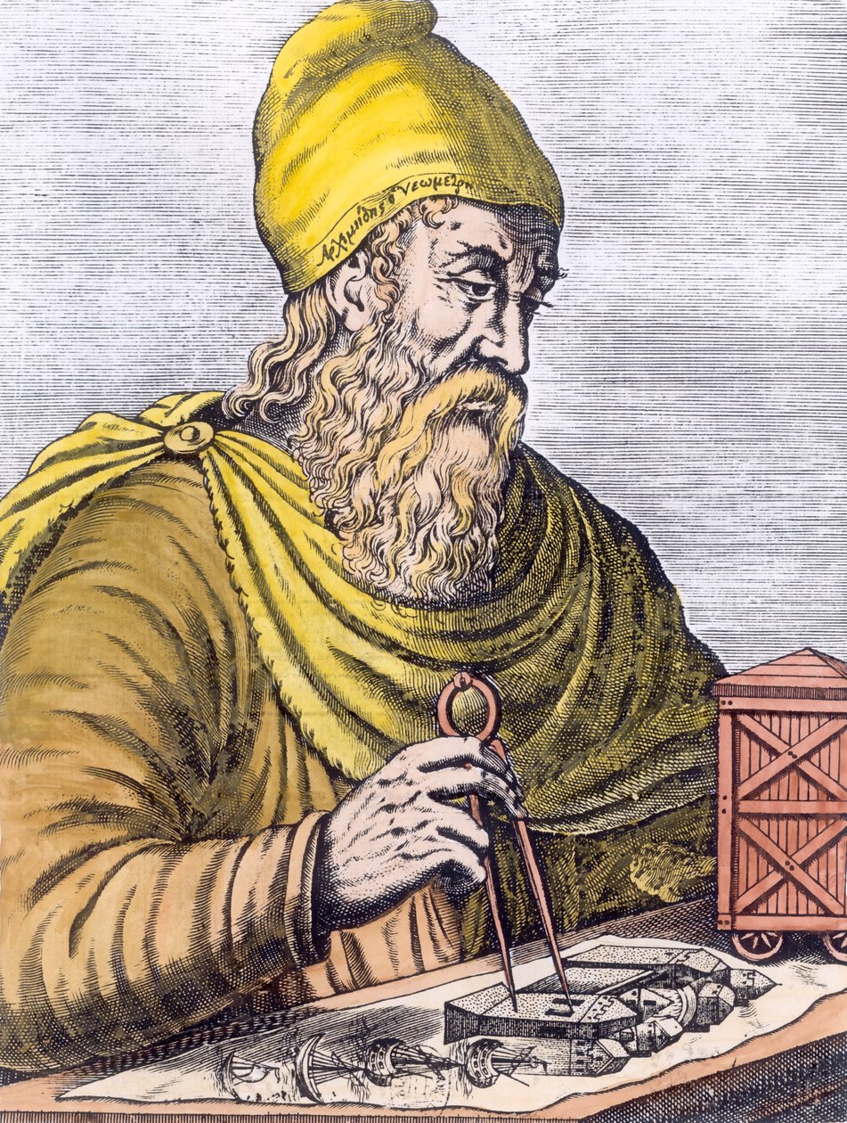 Arşimet (MÖ 287-212) (daha sonra renklendirme) by French School