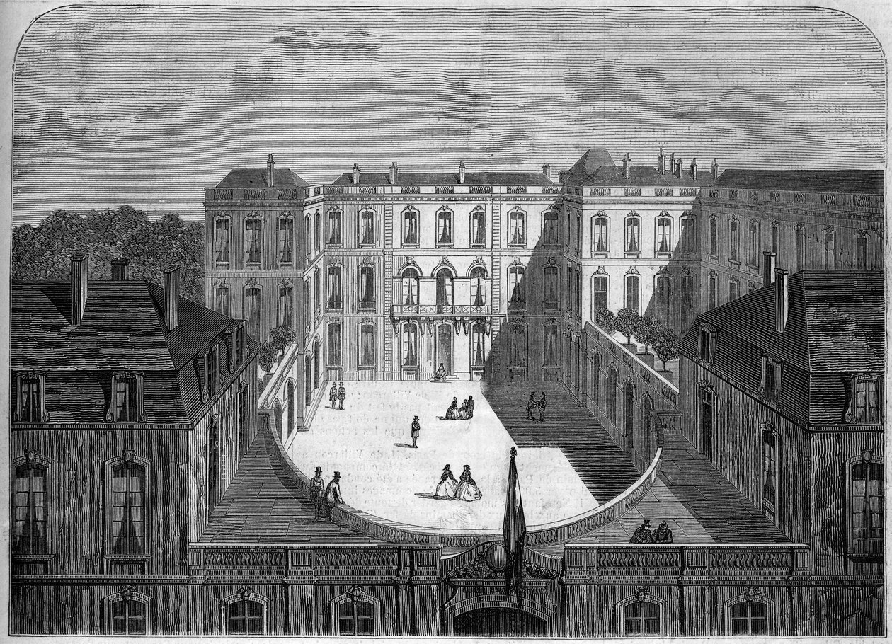 Mimari: Caisse des depots et consignations (18.-19. yüzyıl), Paris otelinin görünümü by French School