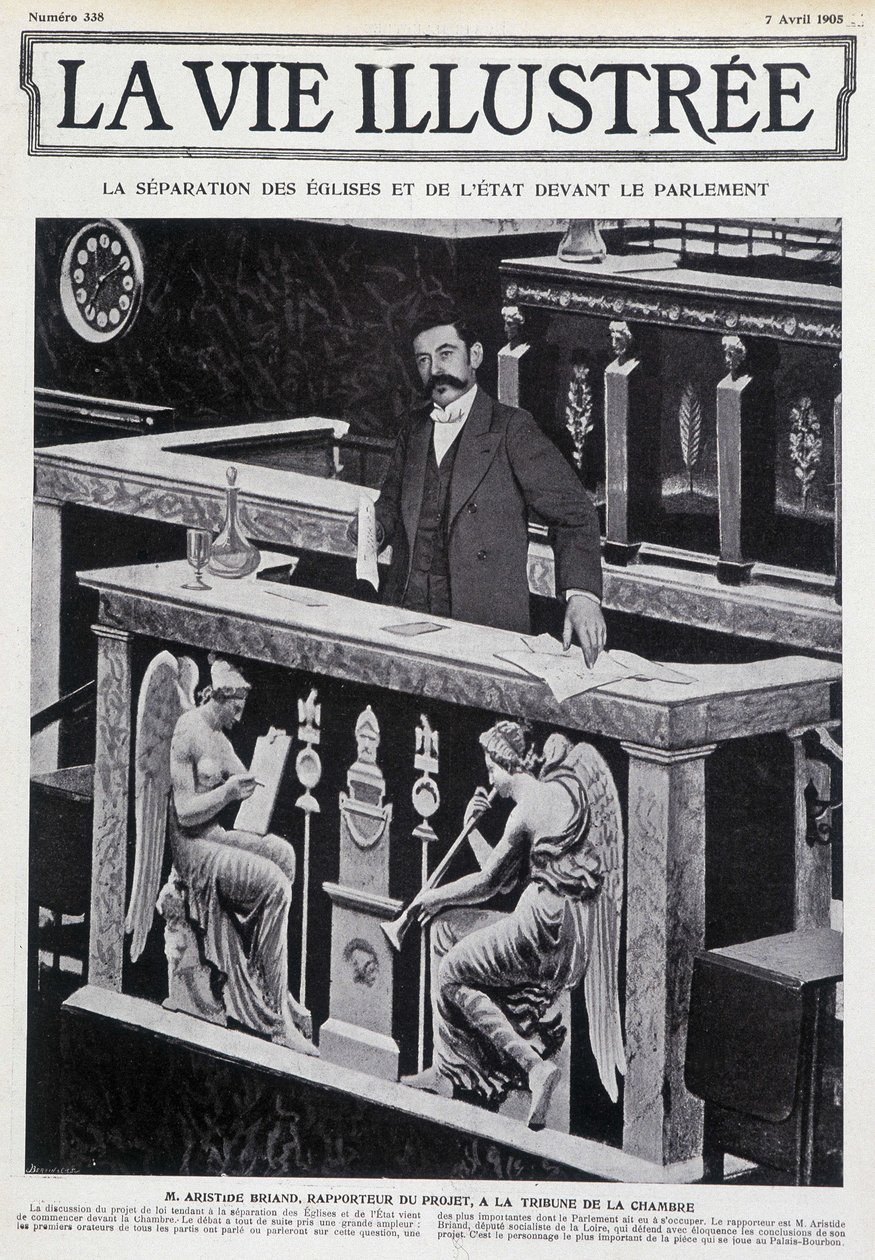 Aristide Briand, 07/04/1905 tarihli “La Vie Illustrée””de Meclis Tribünü