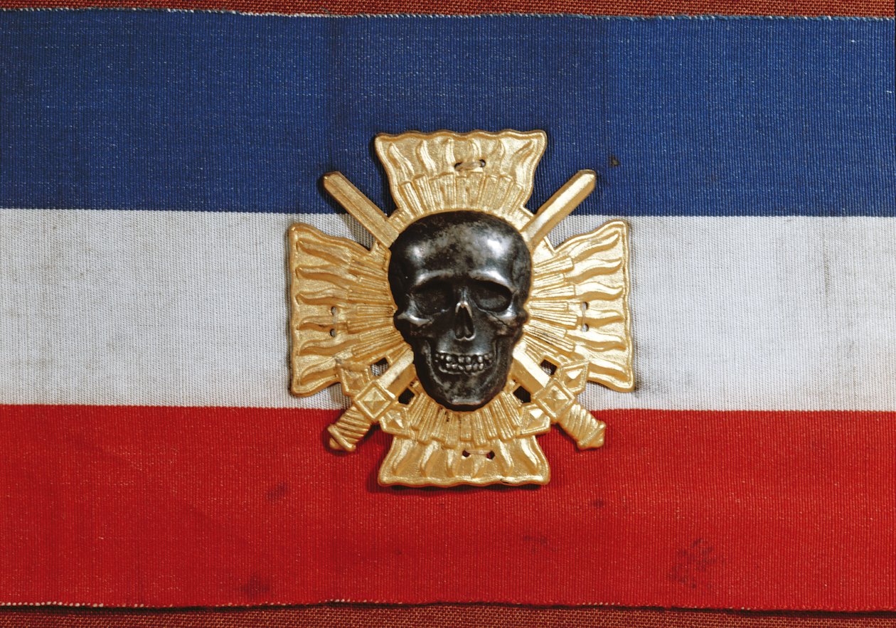 Croix-de-Feu'nun kol rozeti, 1930'lar (kumaş ve metal) by French School