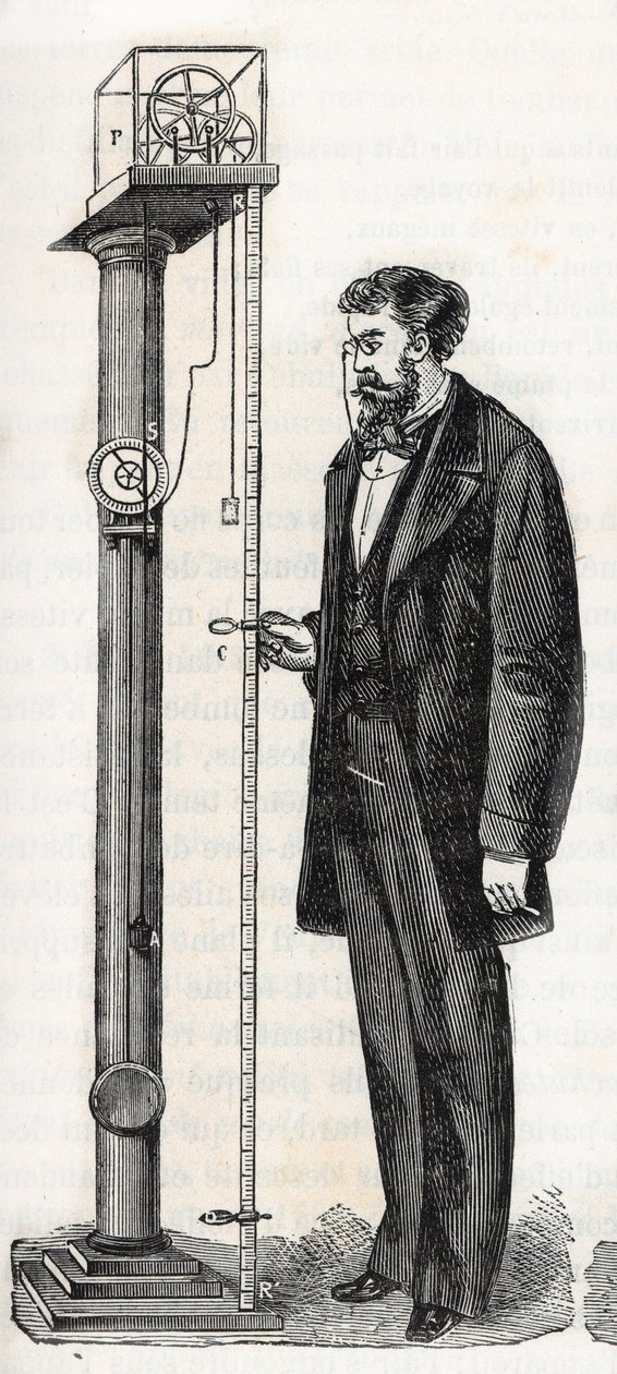 Atwood makinesi 1784'te George Atwood (1745-1807) tarafından icat edildi - Machine d'Atwood - Alexis Clerc tarafından “” Bilimlerin herkese açık hale getirilmesi - Popüler fizik ve kimya” da gravür - 19. yüzyılın sonu - Özel koleksiyon by French School