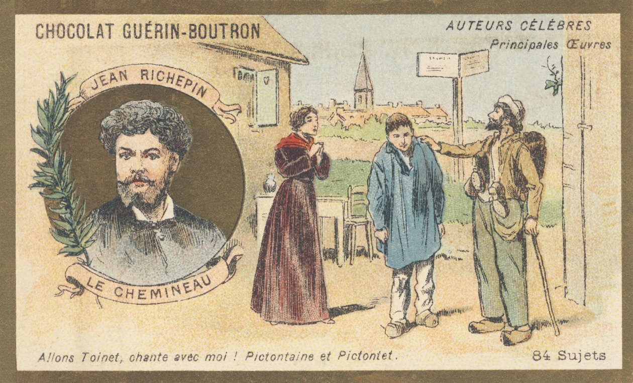Auguste-Jules Richepin dit Jean Richepin (1849-1926), Fransız şair, romancı ve oyun yazarı, “Le chemineau”nun yazarı, beş perdelik drama (1897) by French School