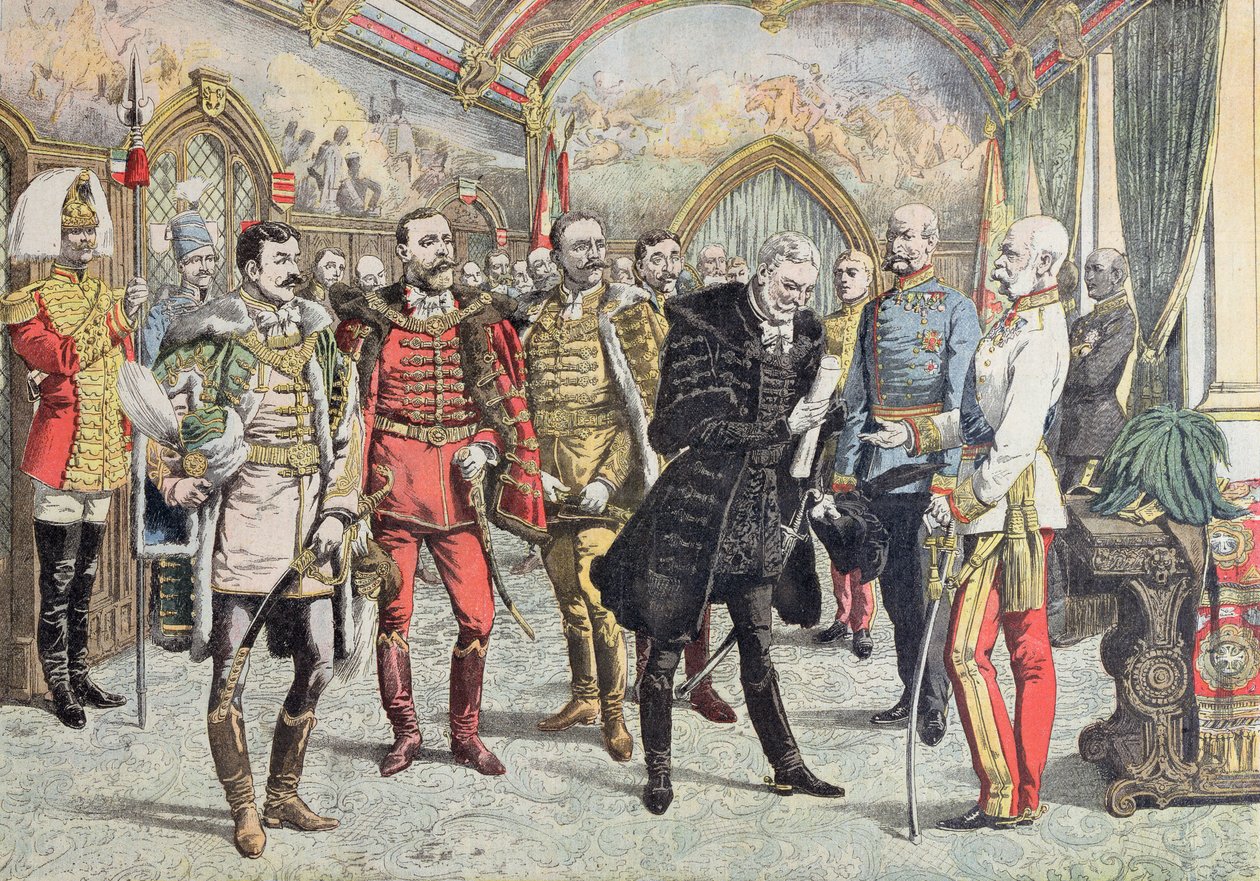 Avusturya-Macaristan Krizi - İmparator Franz Josef tarafından Macar kodamanlarının resepsiyonu, Le Petit Journal