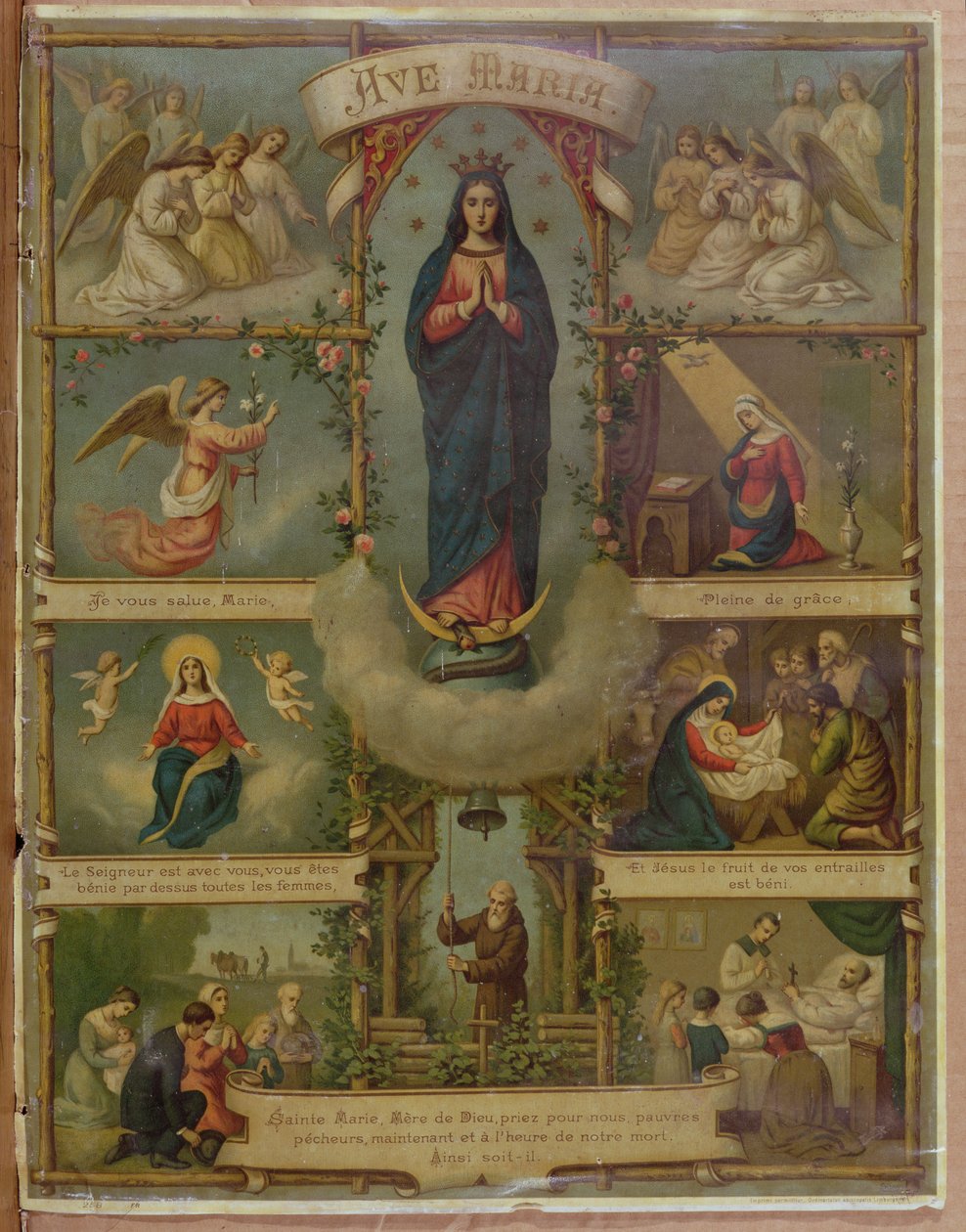 Ave Maria dua kartı by French School