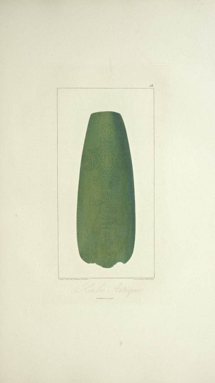 Aztek Baltası, Alexander von Humboldt ve Aime Bonpland tarafından 