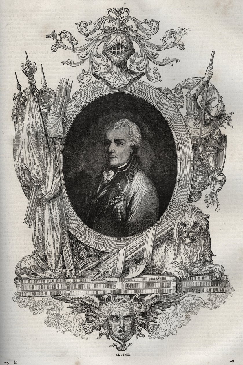 Baron joseph Alvinczi (Alvinczy von Borberek) (1735-1810) Avusturyalı general - - Maurice La Charest