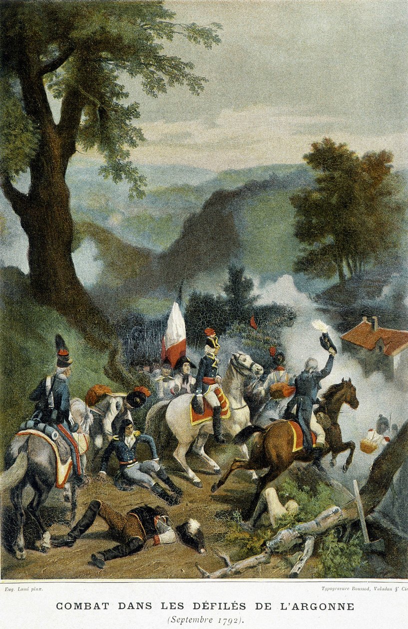 Argonne kirlerinde savaş (Ardennes, Marne ve Meuse). Bu sefer (1792) sırasında Dumouriez, Valmy