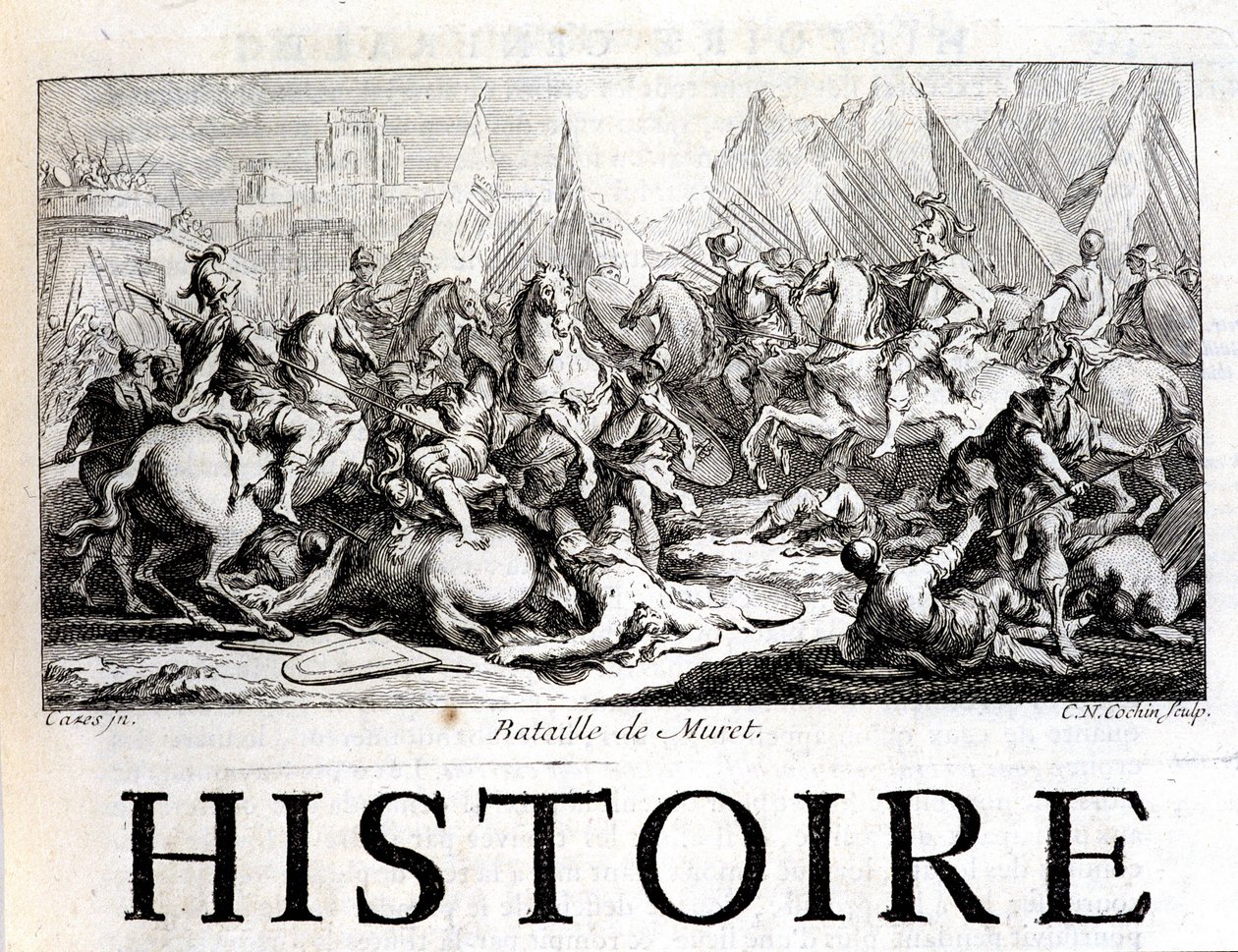 Muret Muharebesi 12 Eylül 1213 - Joseph Vaissete, Paris tarafından “” Languedoc